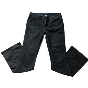 White House Black Market WHBM Black Noir Flare Jeans in Size 4R